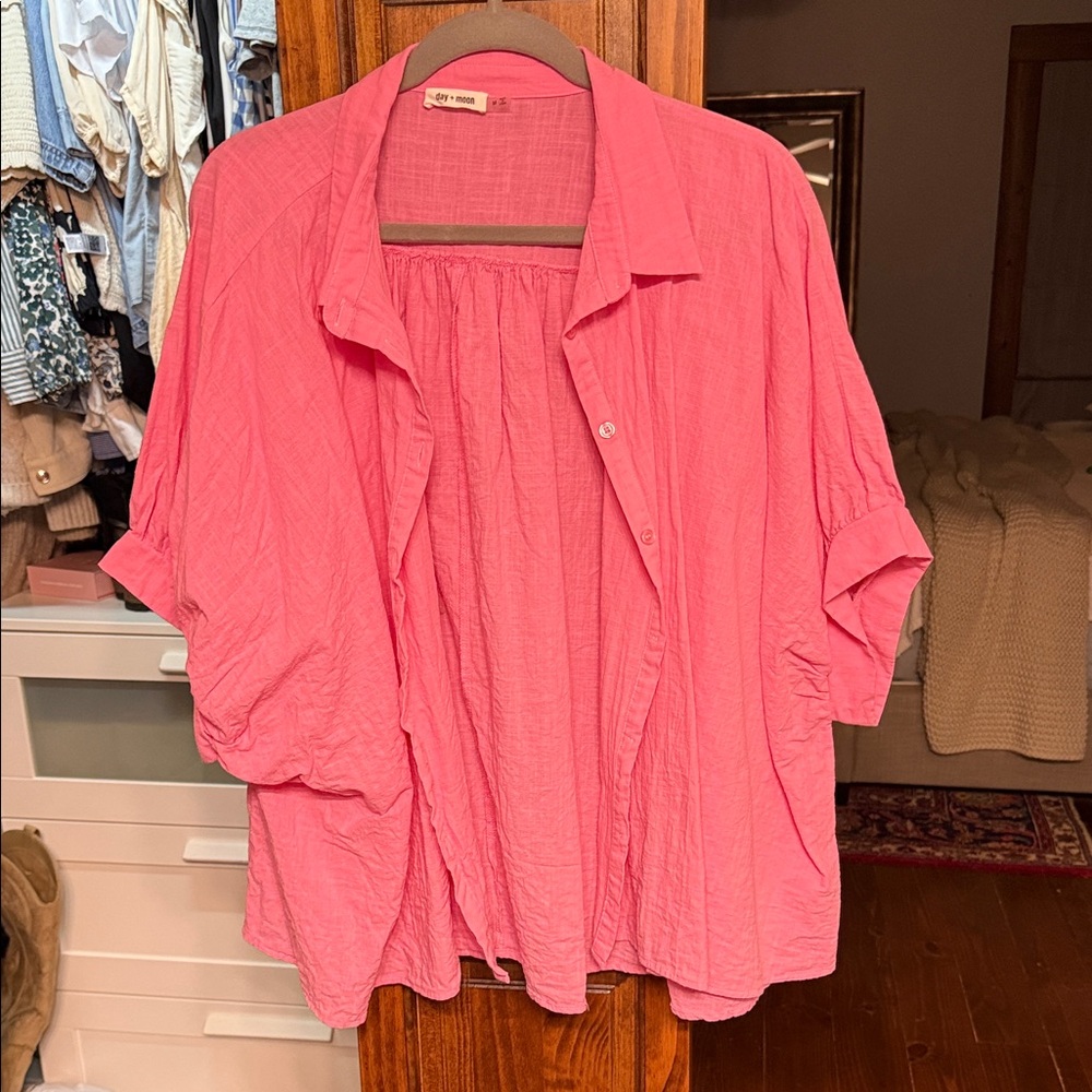 Chic Pink Button Down Shirt by Cape Codder